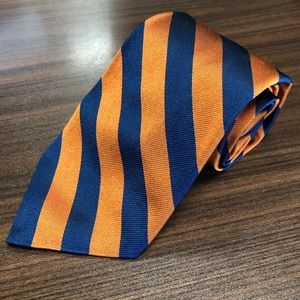 J Press Orange Navy Blue tie